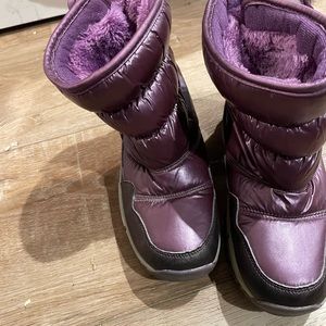 Purple rain and snow boots
